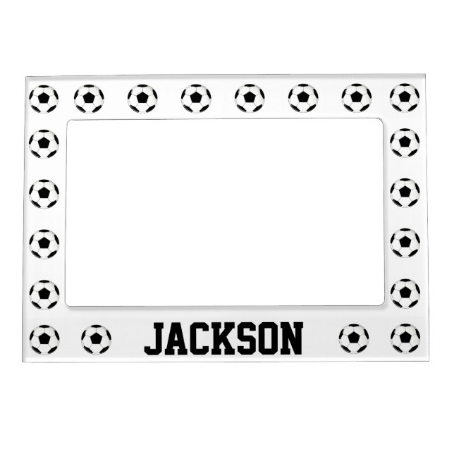 Soccer Ball Custom Magnetic Picture Frame (Front)