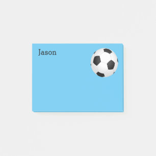 soccer ball custom post it note to personalize