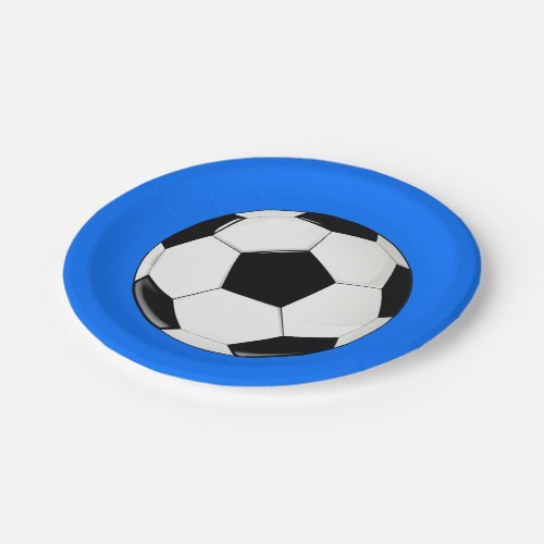 Soccer Ball Custom Team Color Party or Banquet Paper Plates