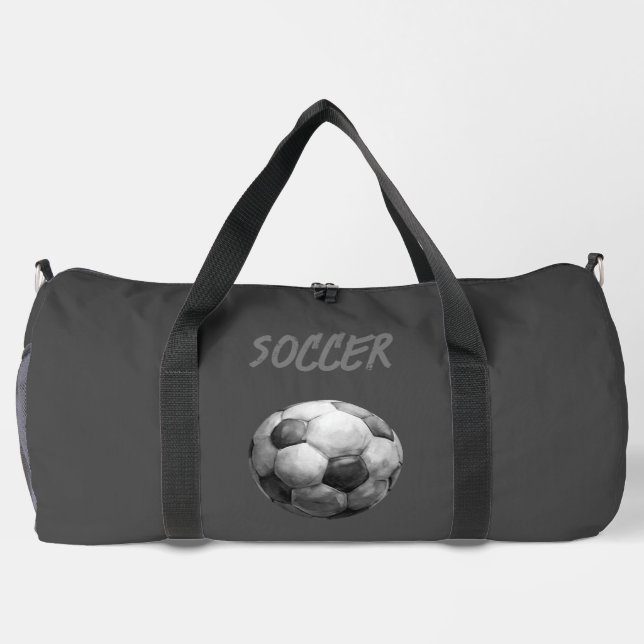 Soccer ball customizable Large Duffle Bag (Back)