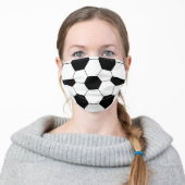 Soccer Ball Cute Sports Print for Kids Adult Cloth Face Mask (Worn)