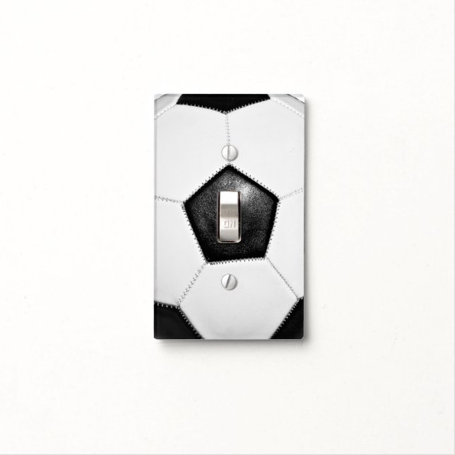 Soccer Ball Decor Theme Light Switch Cover (In Situ)