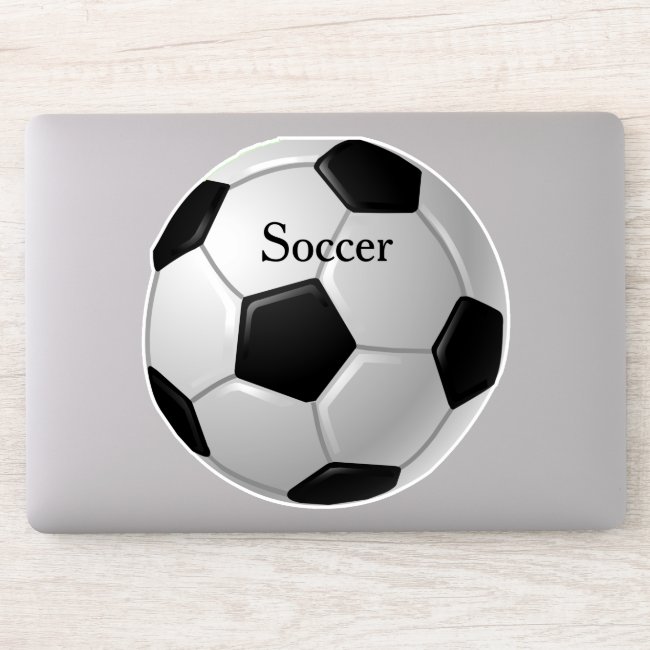 Soccer Ball Design Contour Sticker