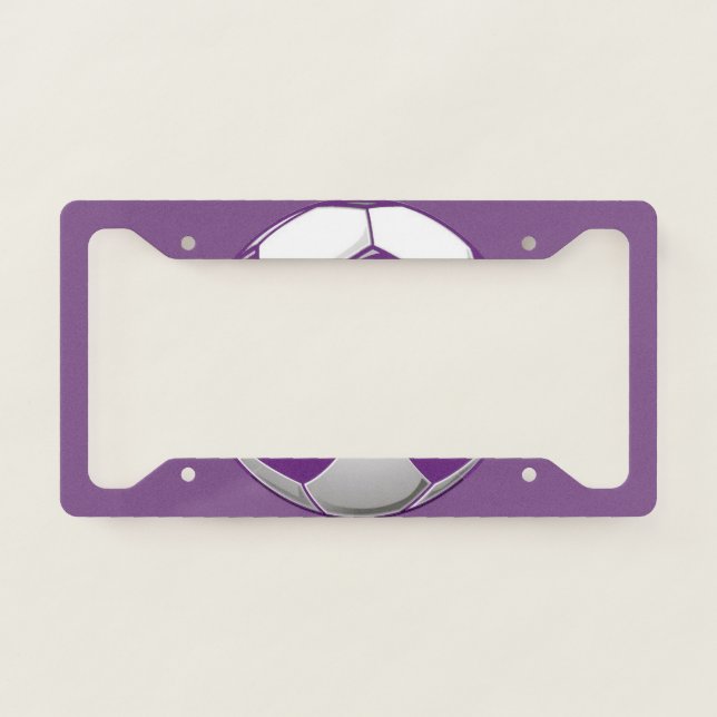 Soccer Ball Design License Plate Frame (Front)