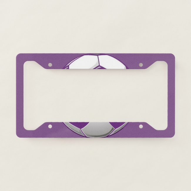Soccer Ball Design License Plate Frame