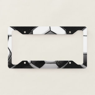 Soccer Ball Design License Plate Frame