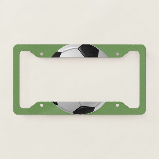 Soccer Ball Design License Plate Frame (Front)