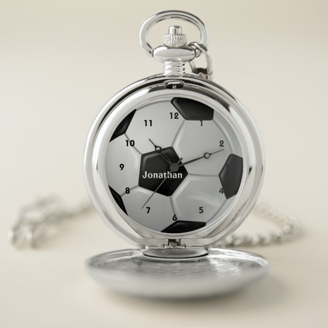 Soccer Ball Design Pocket Watch (Inside)