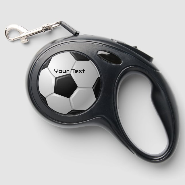 Soccer Ball Design Retractable Dog Leash (Front)
