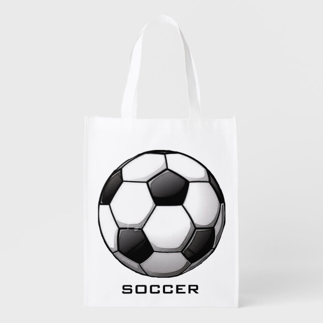 Soccer Ball Design Reusable Tote (Front)