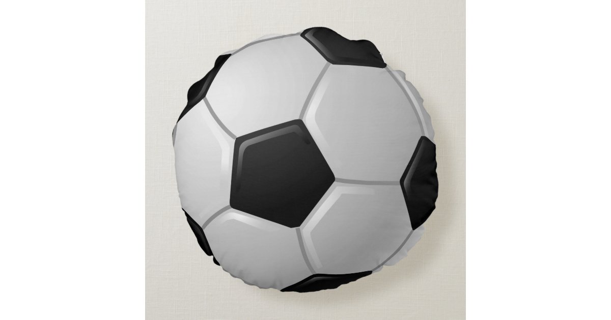 Soccer Ball Design Round Pillow Zazzle