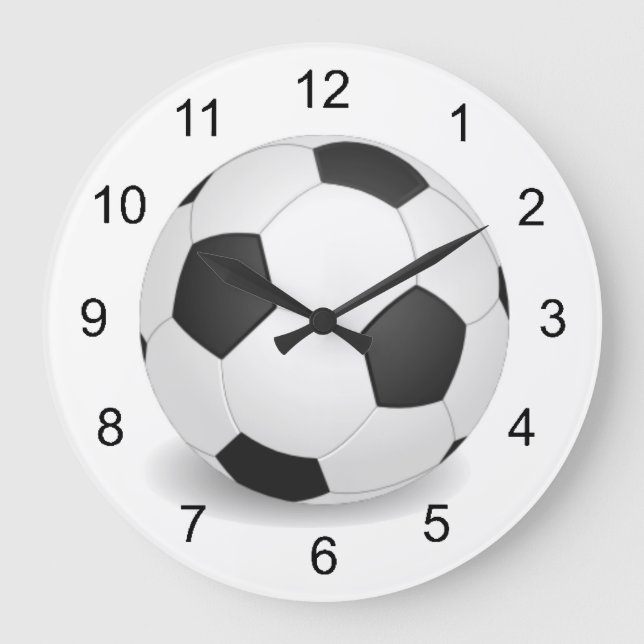 Soccer Ball Design Wall Clock (Front)