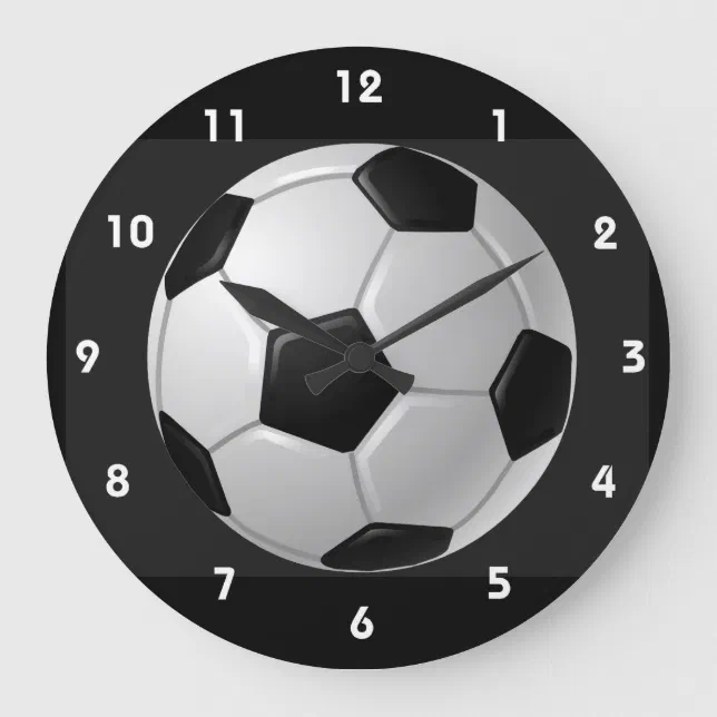 Soccer Ball Design Wall Clock | Zazzle