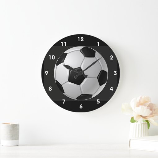 Soccer Ball Design Wall Clock | Zazzle