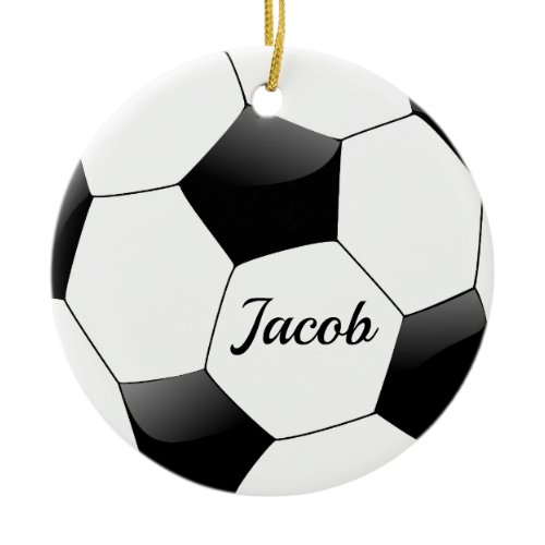 Soccer Ball Double Sided Ornament Round