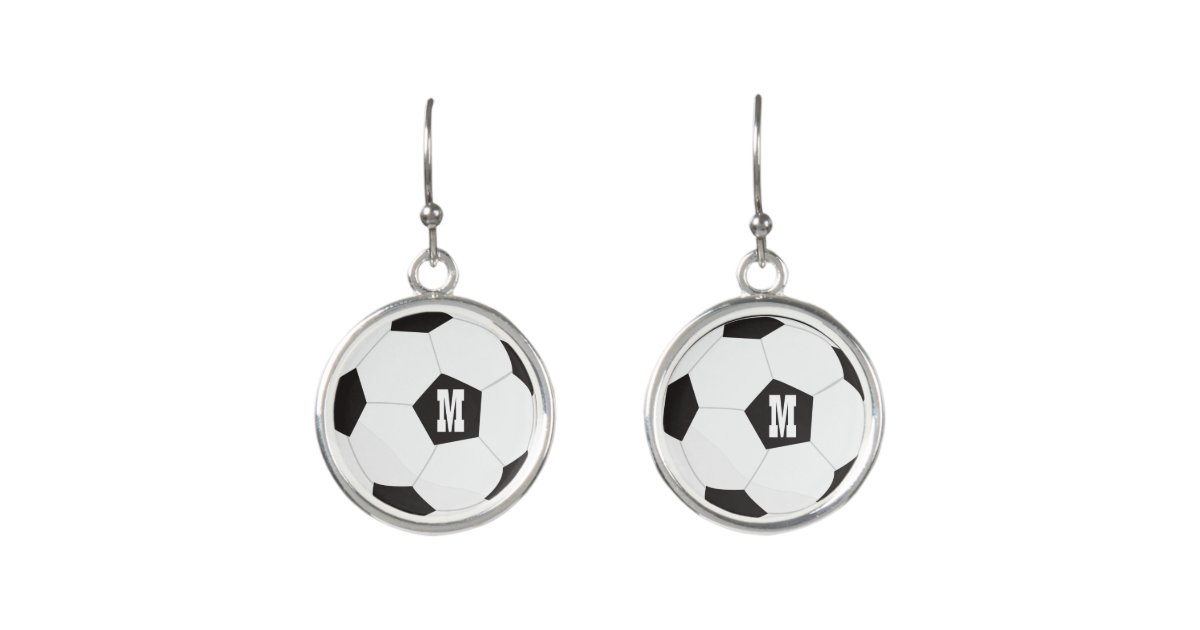 Soccer Ball earrings Zazzle