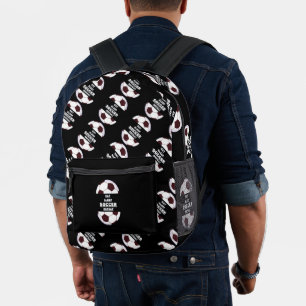Soccer ball. Eat, Sleep, Soccer, Repeat Printed Backpack