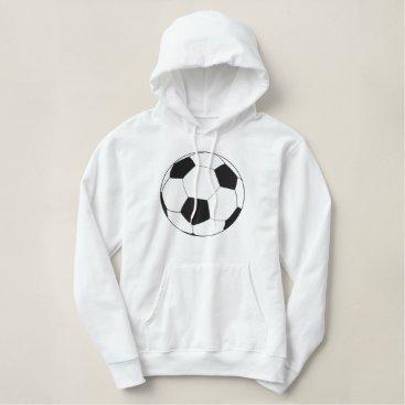 soccer ball embroidered logo embroidered hoodie