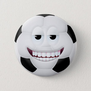 Soccer Ball Face 2 Pinback Button