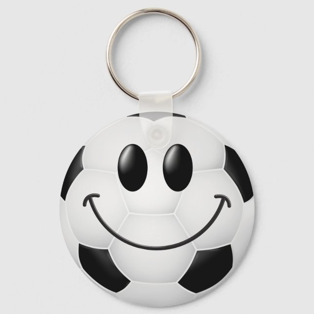 Soccer Ball Face Keychain (Front)