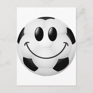 Soccer Ball Face Postcard