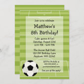 Soccer Ball Field Kids Birthday Party Invitation (Front/Back)