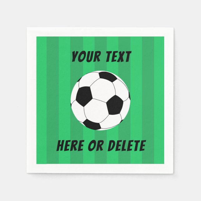 Soccer Ball Field Sports Custom Napkins (Front)