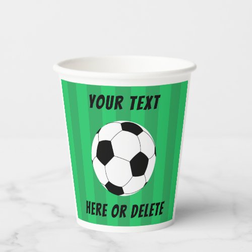 Soccer Ball Field Sports Custom  Paper Cups