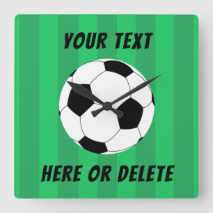 Soccer Ball Field Sports  Square Wall Clock