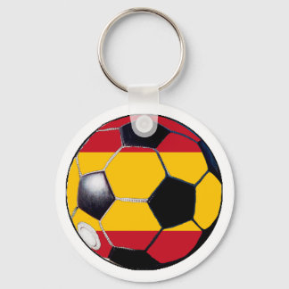 Soccer Ball Flag-Spain The MUSEUM Gifts Transp Keychain