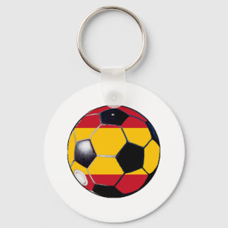 Soccer Ball Flag-Spain The MUSEUM Gifts Transp Keychain