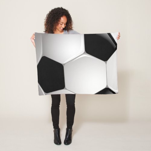 Soccer Ball Fleece Blanket