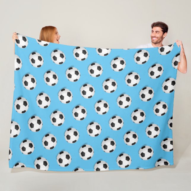 Soccer Ball Fleece Blanket (In Situ)