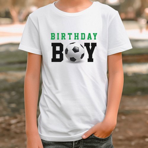 Soccer Ball Football Birthday Boy Bday Party T_Shirt