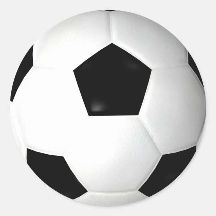 Soccer Ball ( football ) Classic Round Sticker Zazzle