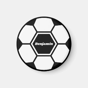 Soccer ball football custom name classic magnet