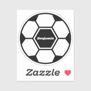 Soccer ball football custom name classic sticker