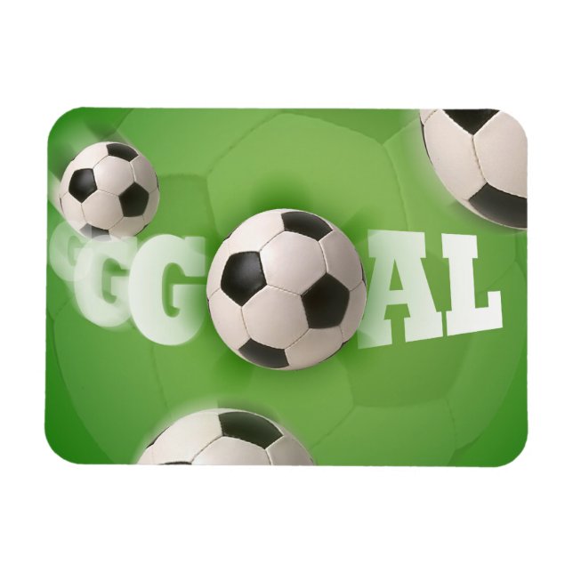 Soccer Ball Football Goal - Flexible Magnet (Horizontal)