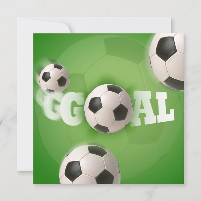 Soccer Ball Football Goal - Invitation (Front)
