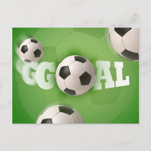 Soccer Ball Football Goal Postcard