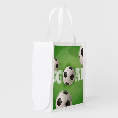 Soccer Ball Football Goal Reusable Grocery Bag