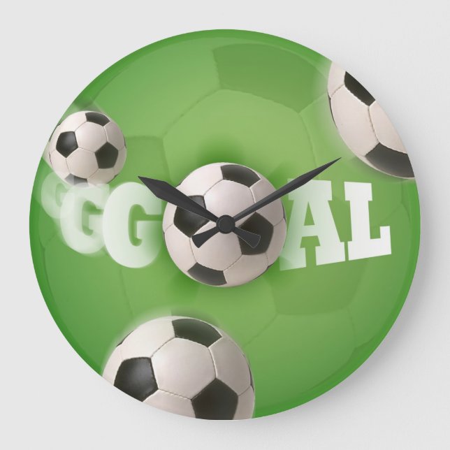 Soccer Ball Football Goal - Wall Clock (Front)