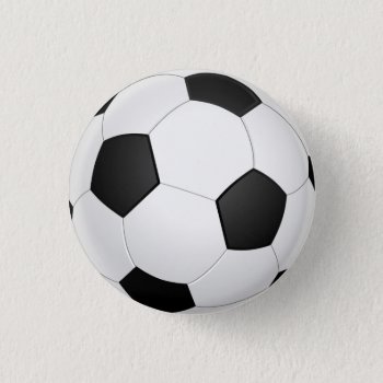 Soccer Ball Football Illustration Button by stopnbuy at Zazzle