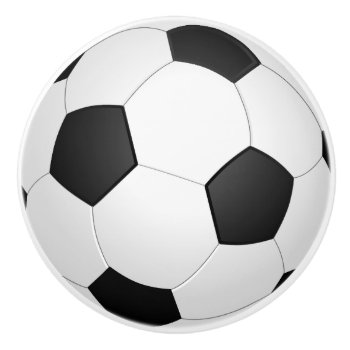 Soccer Ball Football Illustration Ceramic Knob by stopnbuy at Zazzle