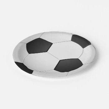 Soccer Ball Football Illustration Paper Plate by stopnbuy at Zazzle