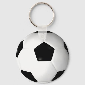 Soccer Ball ( Football ) Keychain by Ricaso_Designs at Zazzle