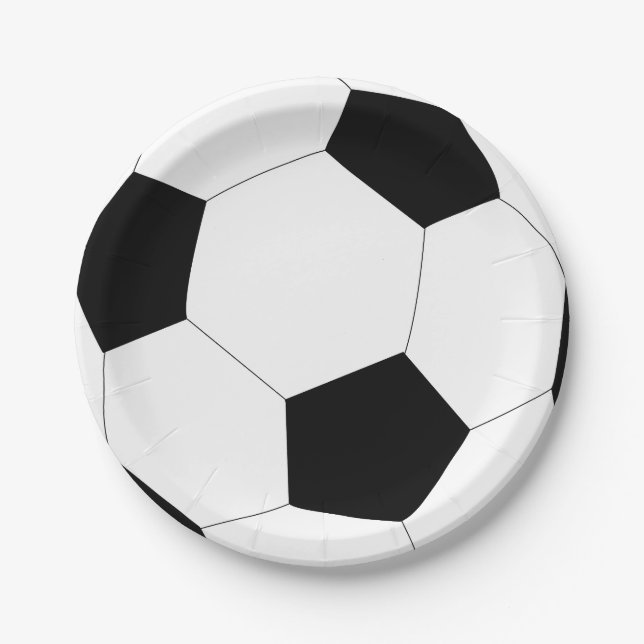 Soccer Ball Football  Paper Plates (Front)