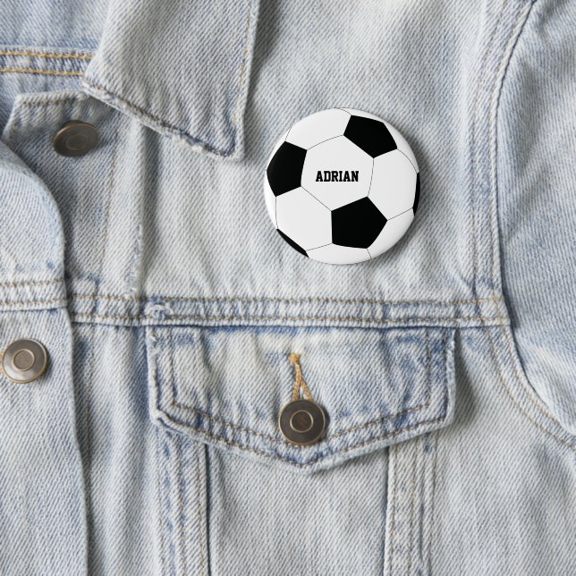 Soccer Ball Football Personalized   Button (In Situ)