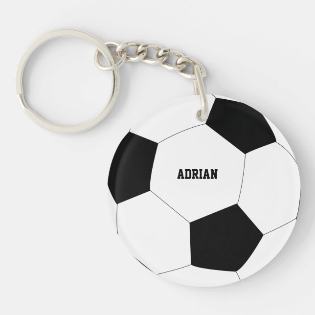 Soccer Ball Football Personalized Keychain (Front)