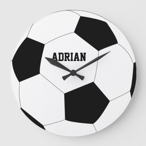 Soccer Ball Football Personalized Large Clock